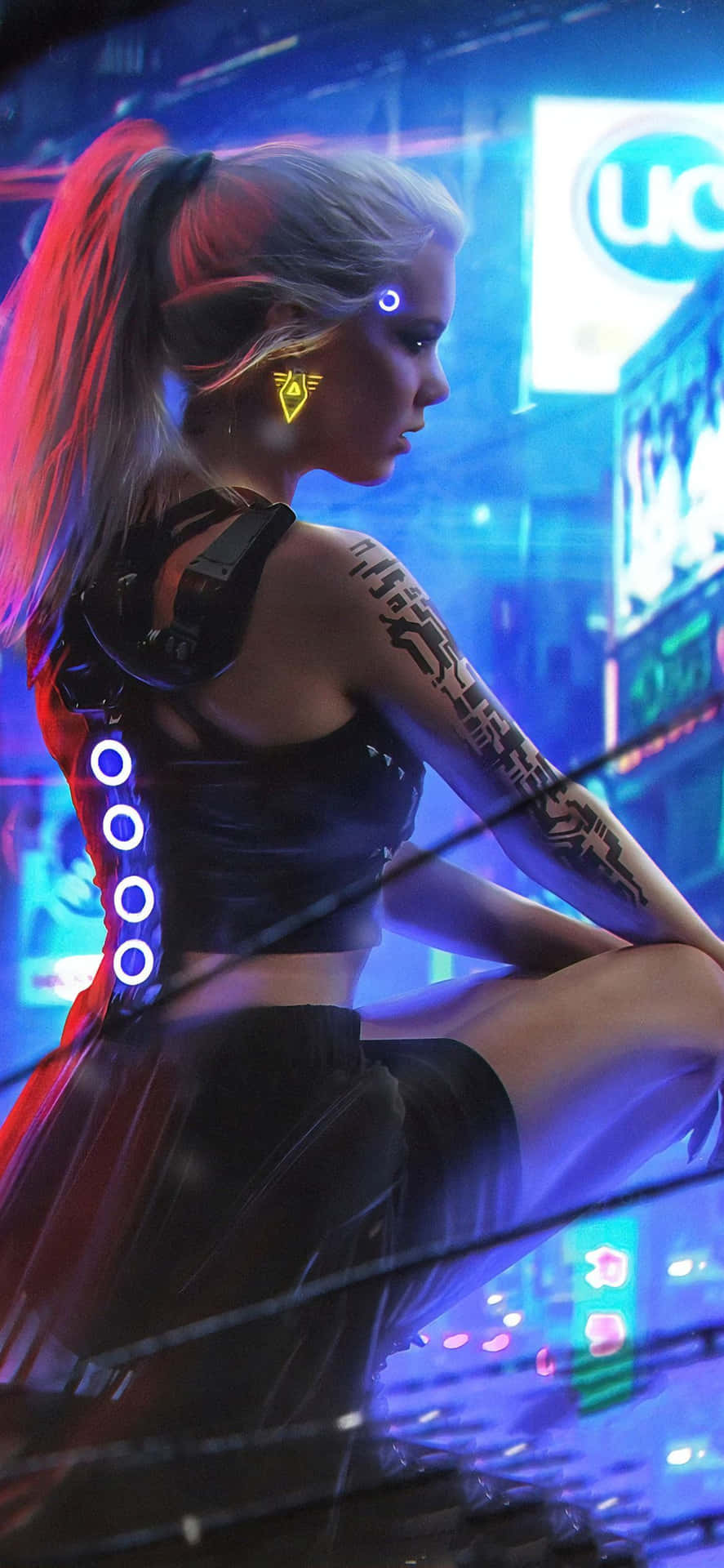 Cyberpunk 2077 Blonde For Piger Wallpaper