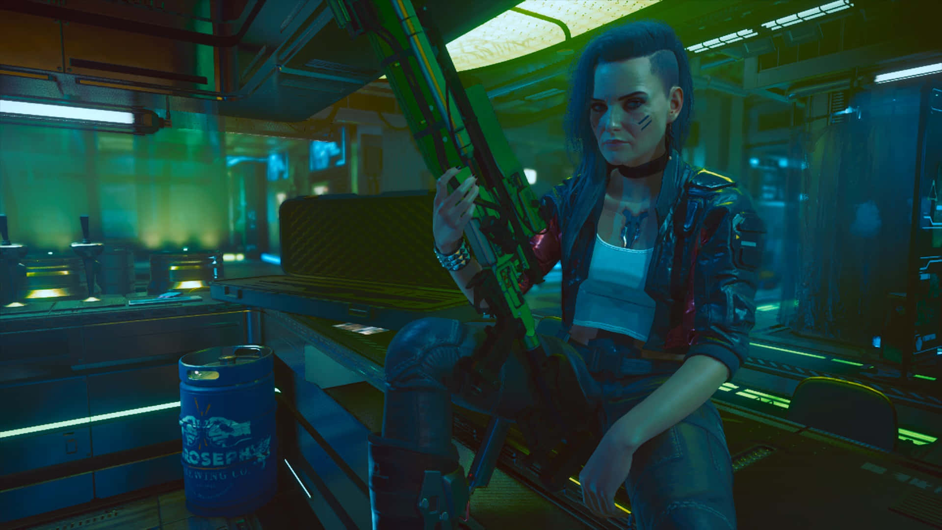 Fierce Cyberpunk 2077 Characters Ready for Action in Night City Wallpaper
