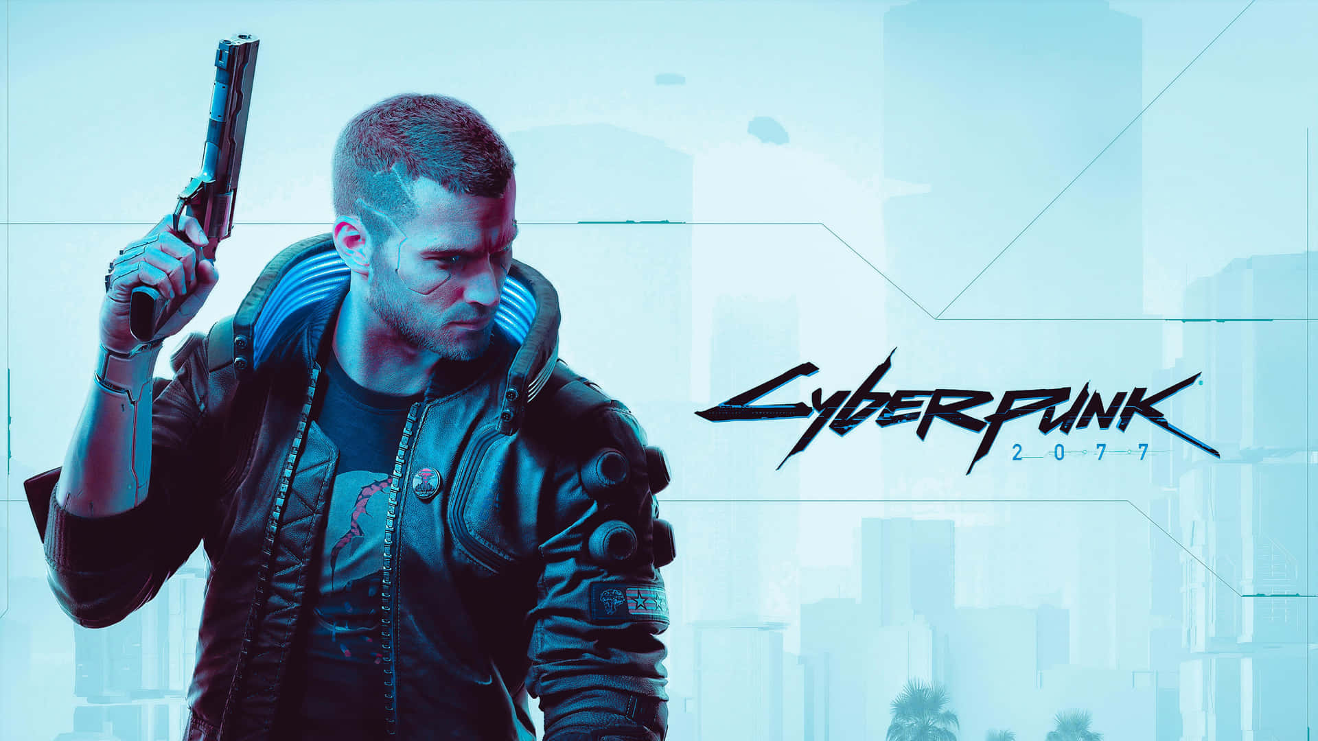 A group of diverse and stylish characters from the popular video game Cyberpunk 2077. Wallpaper