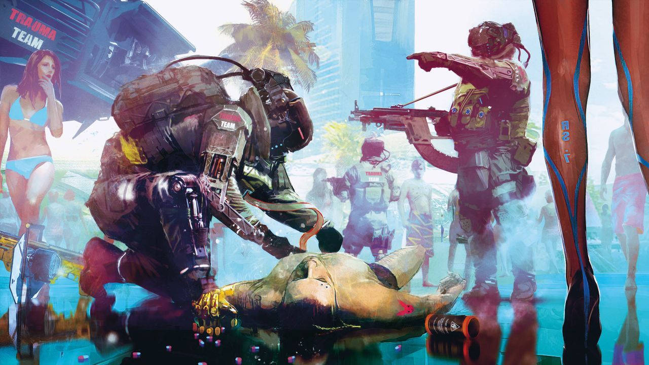 Cyberpunk 2077 Crime Scene Wallpaper