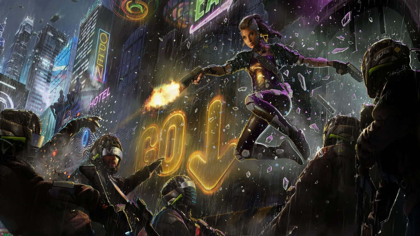Cyberpunk 2077 HD-karaktererfjender Tapet: Wallpaper