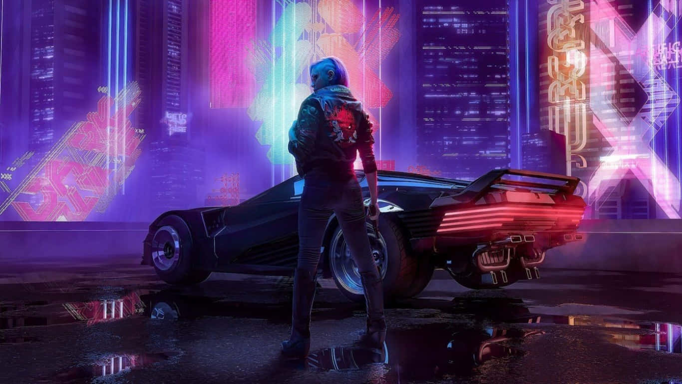 Take a dive into the Night City of Cyberpunk 2077 Wallpaper