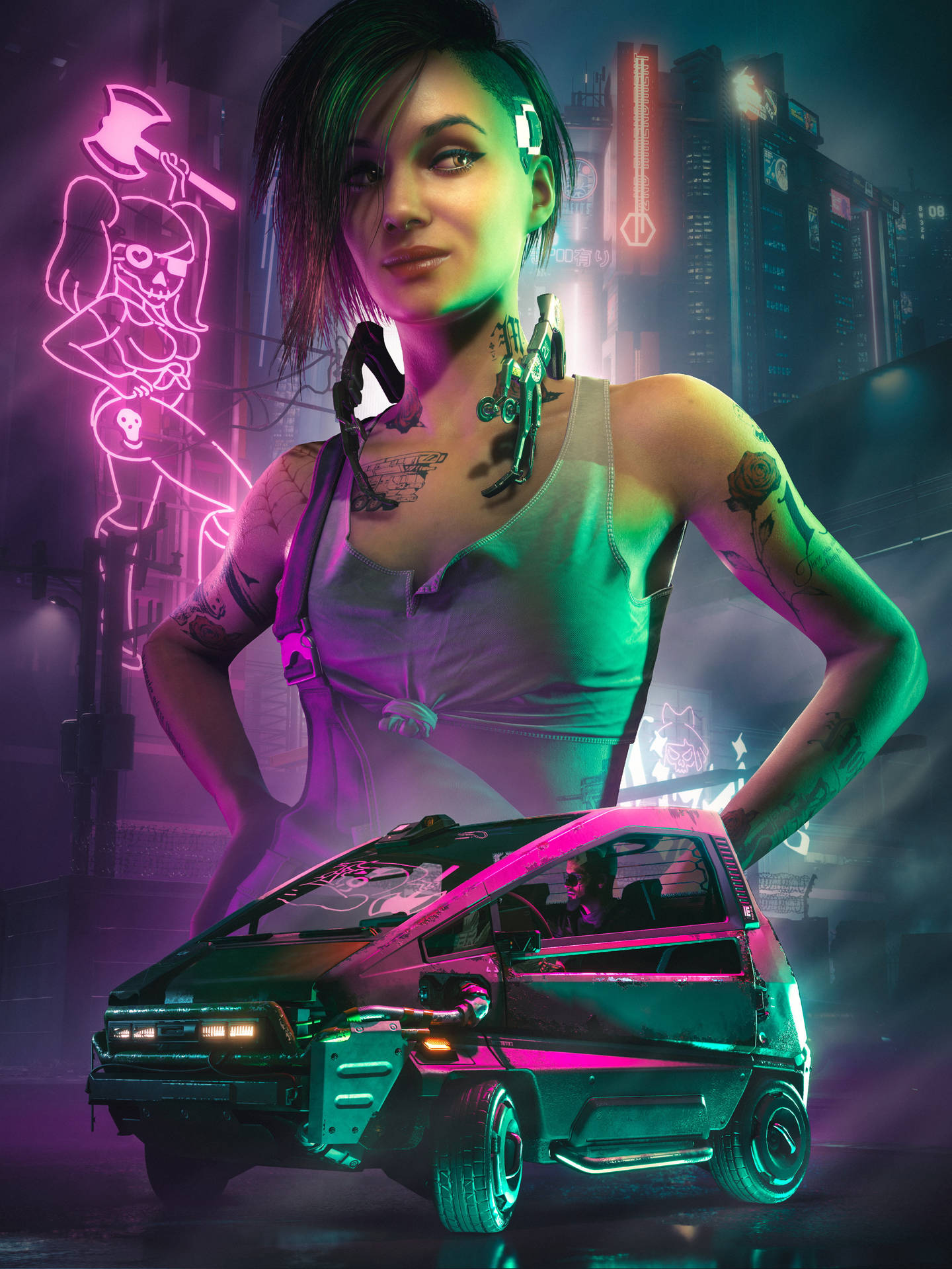 Cyberpunk 2077 Neon Aesthetic Iphone Wallpaper