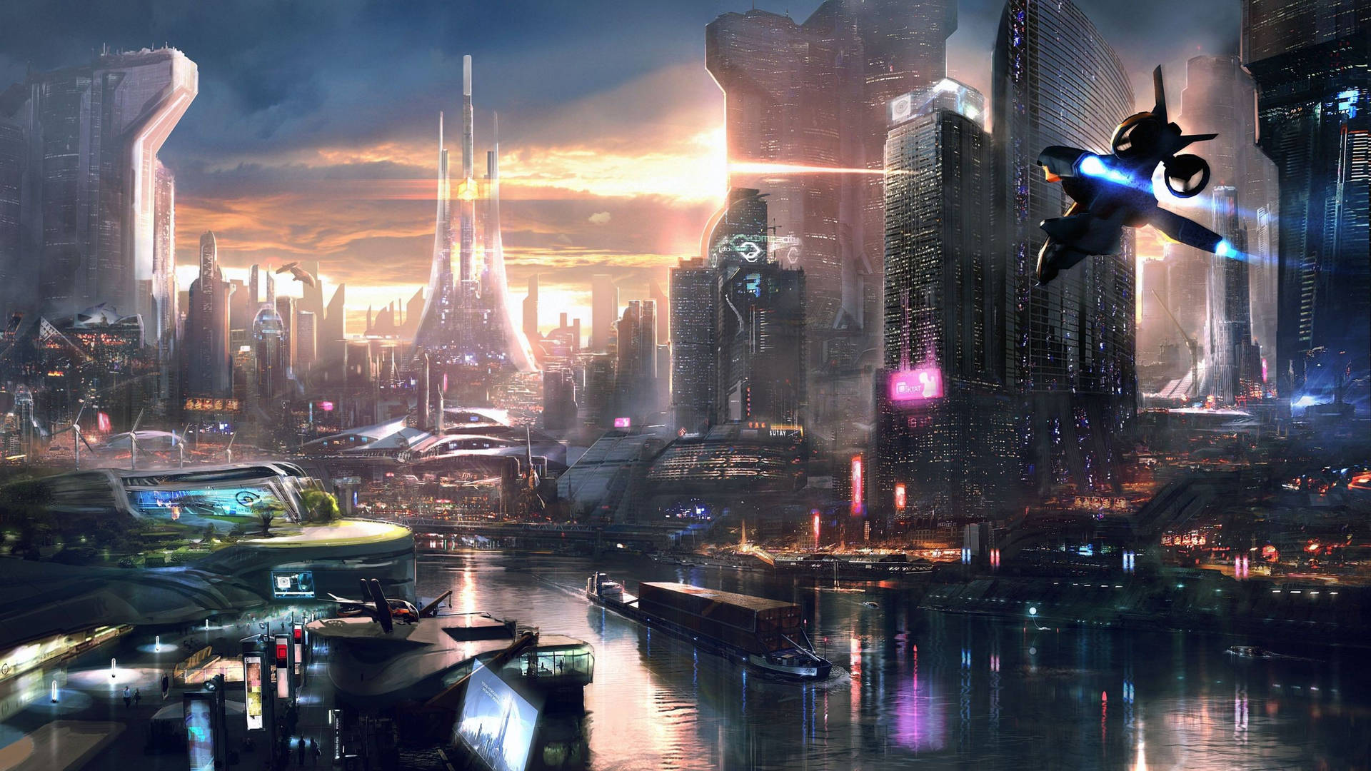 Dive into the world of futuristic Cyberpunk Wallpaper