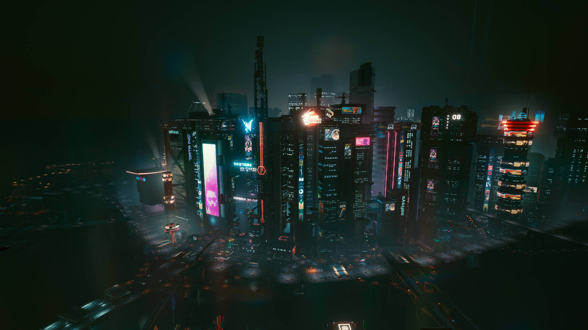 "Vibrant Cyberpunk City At Night" Wallpaper