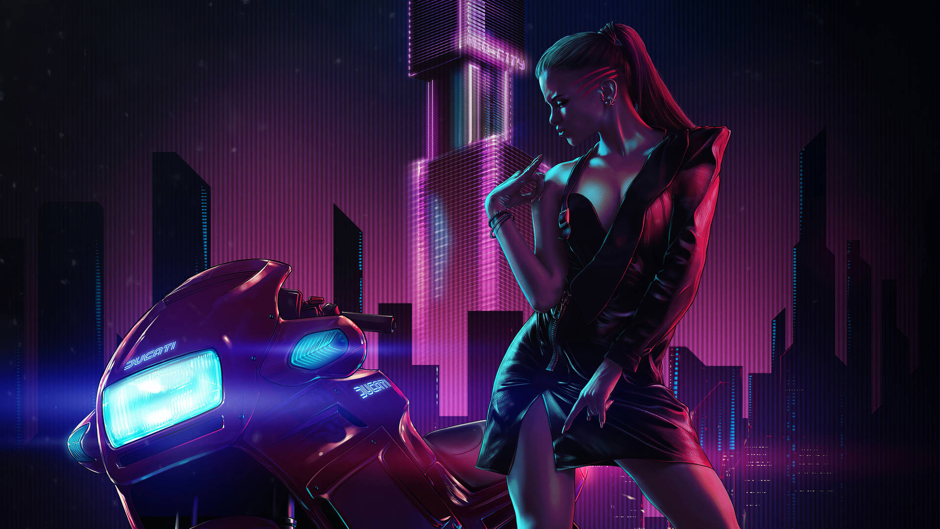 Cyberpunk 2560x1440 Sexy Character Wallpaper