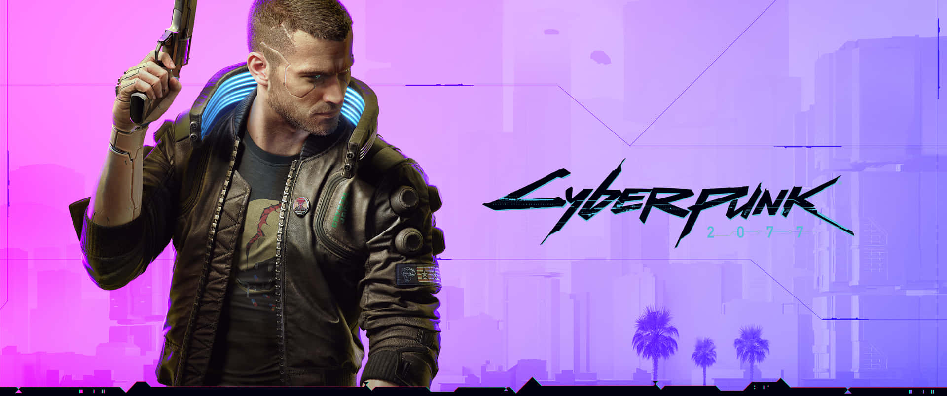 Discover a futuristic and dystopian cityscape in the world of Cyberpunk 3440x1440 Wallpaper
