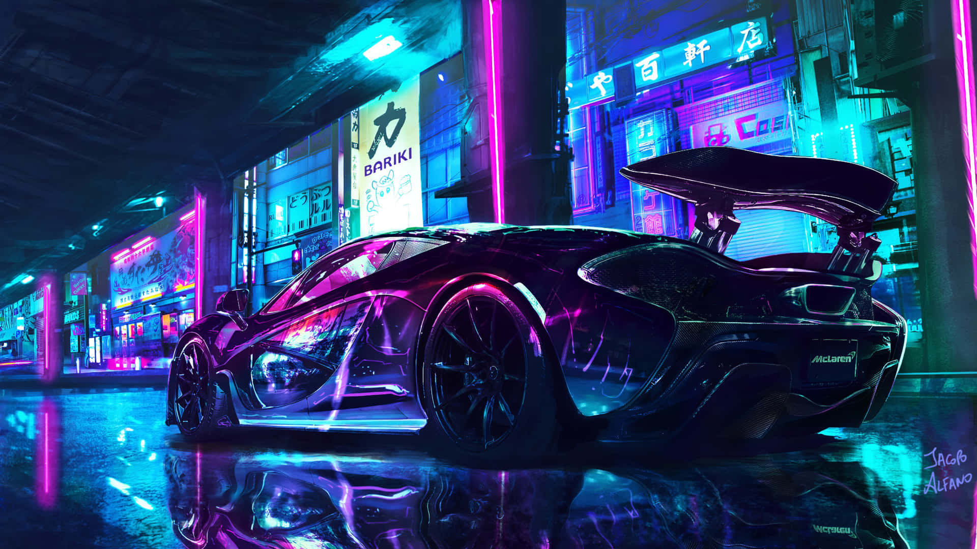 Explore new technology in a dystopian world with a Cyberpunk Aesthetic Wallpaper