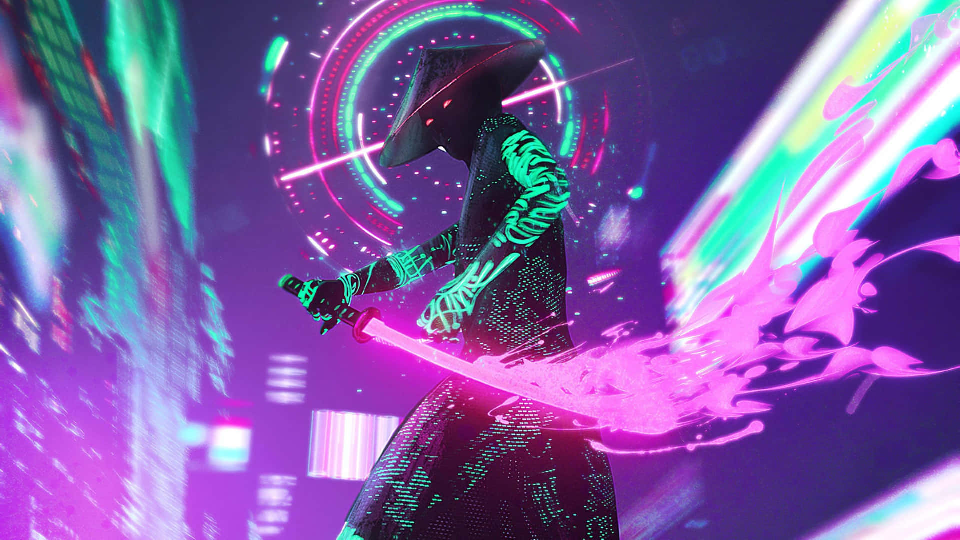 Immerse yourself in the vibrant world of cyberpunk Wallpaper