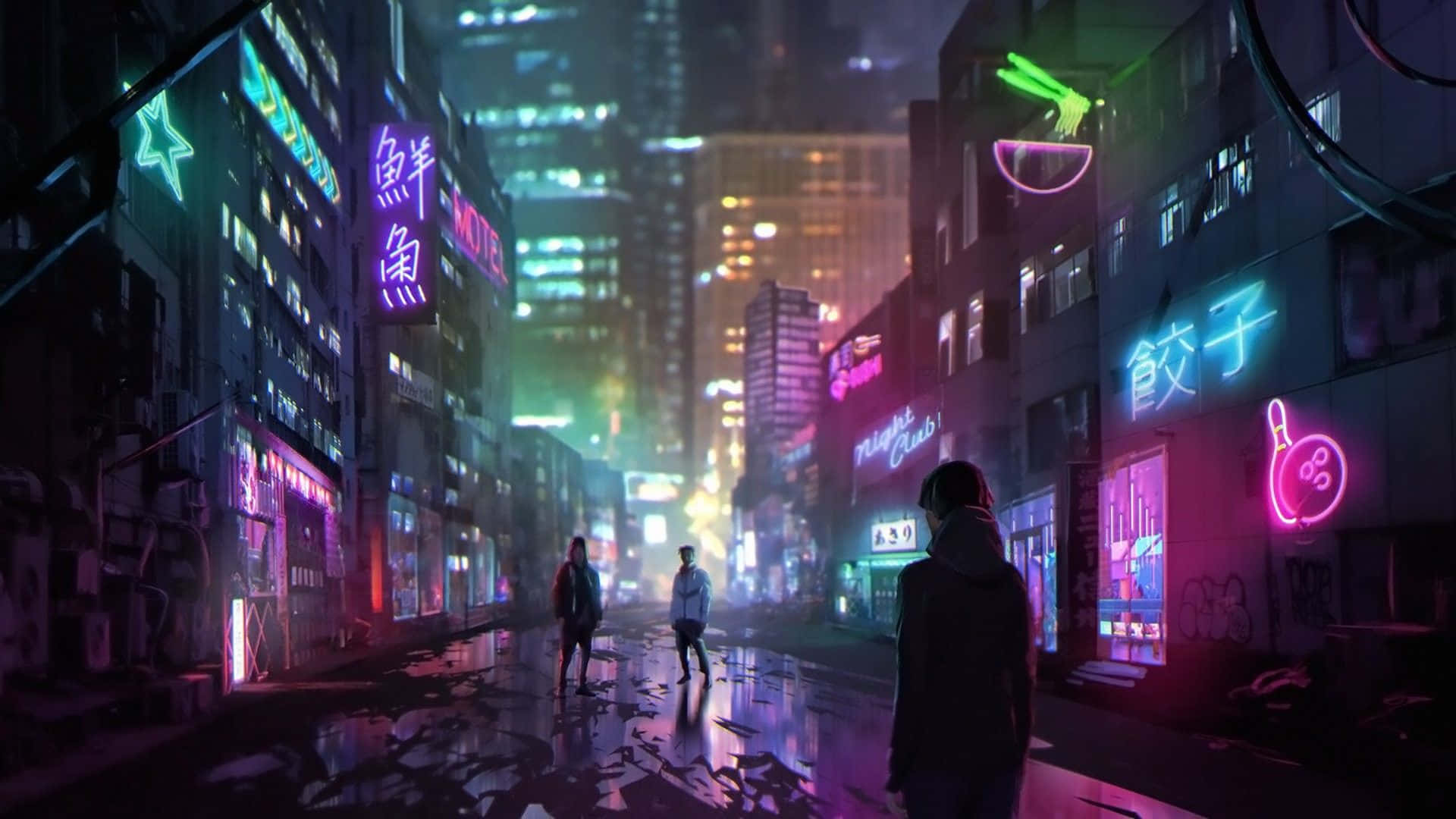 Step into the Future with Cyberpunk Aesthetic Wallpaper