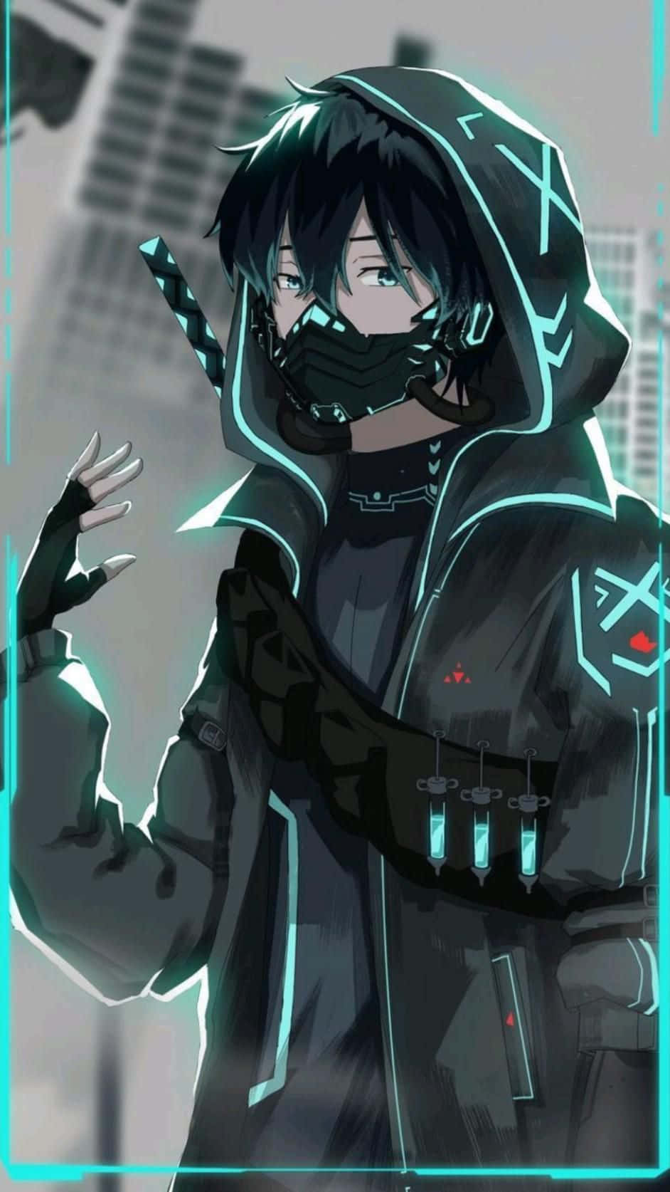 Cyberpunk Anime Boyin Hoodie Wallpaper