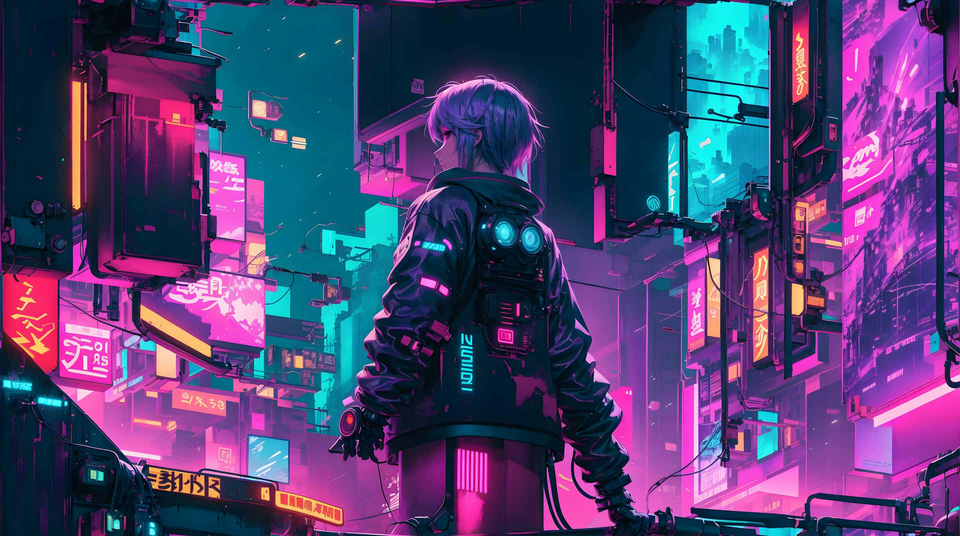 Cyberpunk_ Anime_ Cityscape Wallpaper