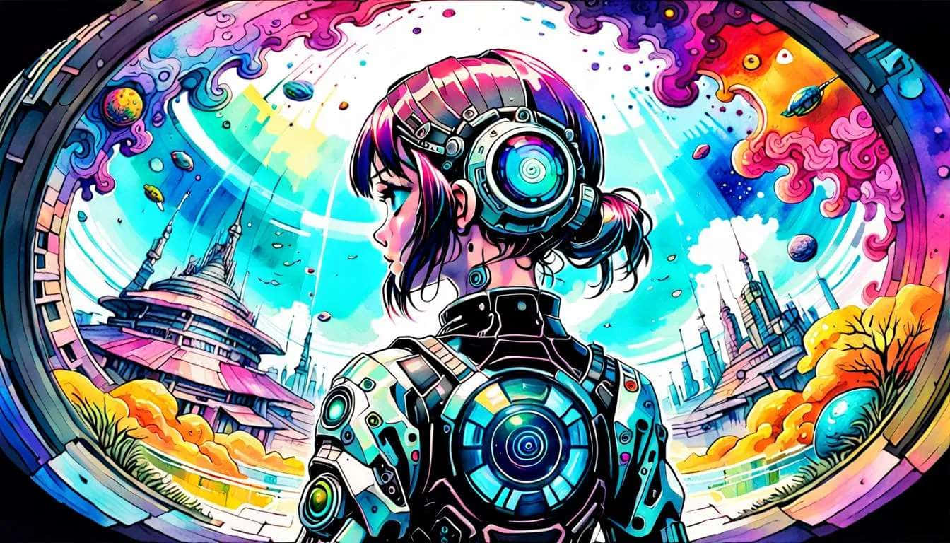 Cyberpunk Anime Portal Wallpaper