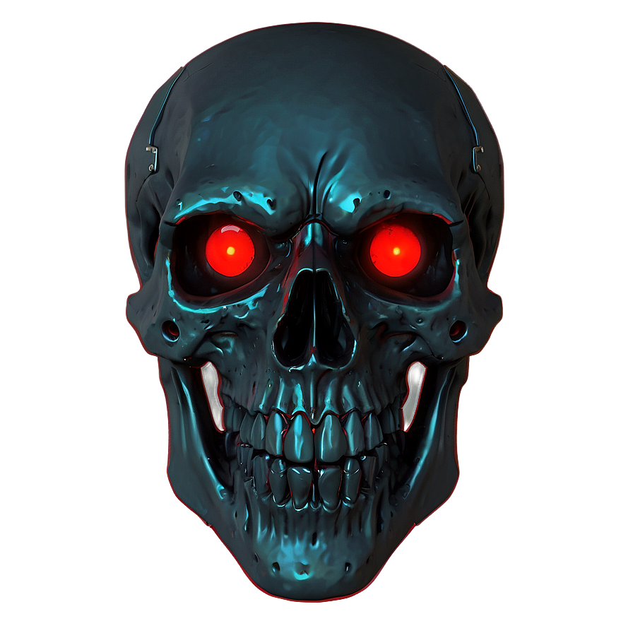 Cyberpunk Black Skull Design Png 06202024 PNG