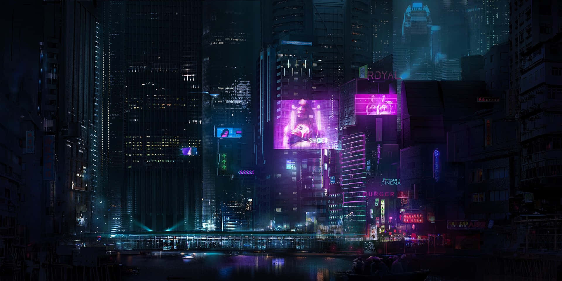 Välkommentill Den Pulserande Världen Av Cyberpunk City