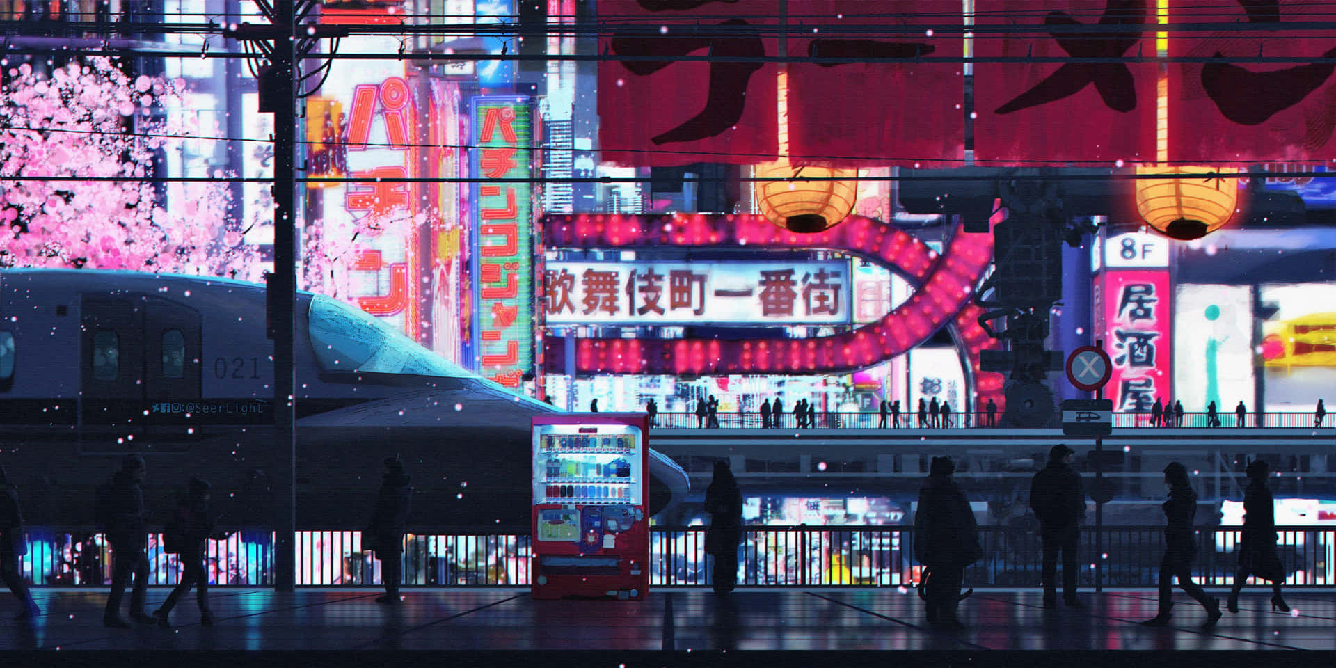 Explore Cyberpunk City's dazzling lights and towering structures