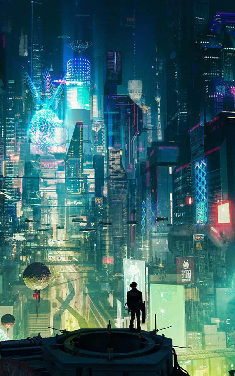 Cyberpunk_ Cityscape_ Observation Wallpaper