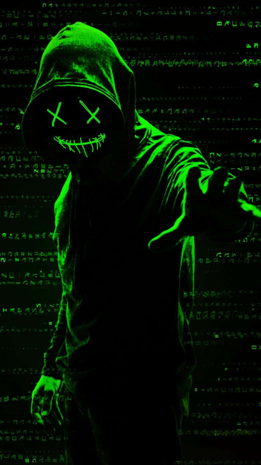 Cyberpunk Hacker Green Glow Wallpaper