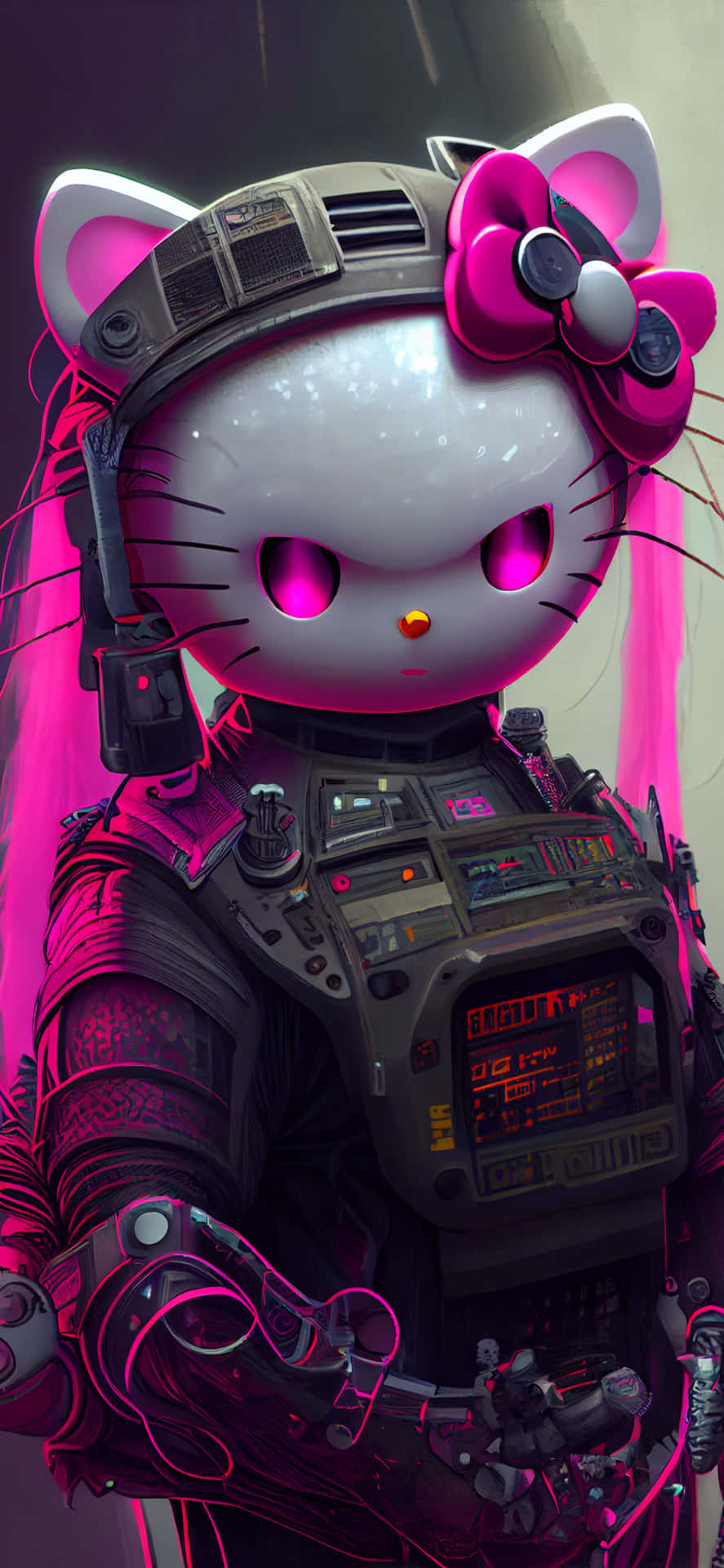 Cyberpunk_ Hello_ Kitty_ Armor Wallpaper