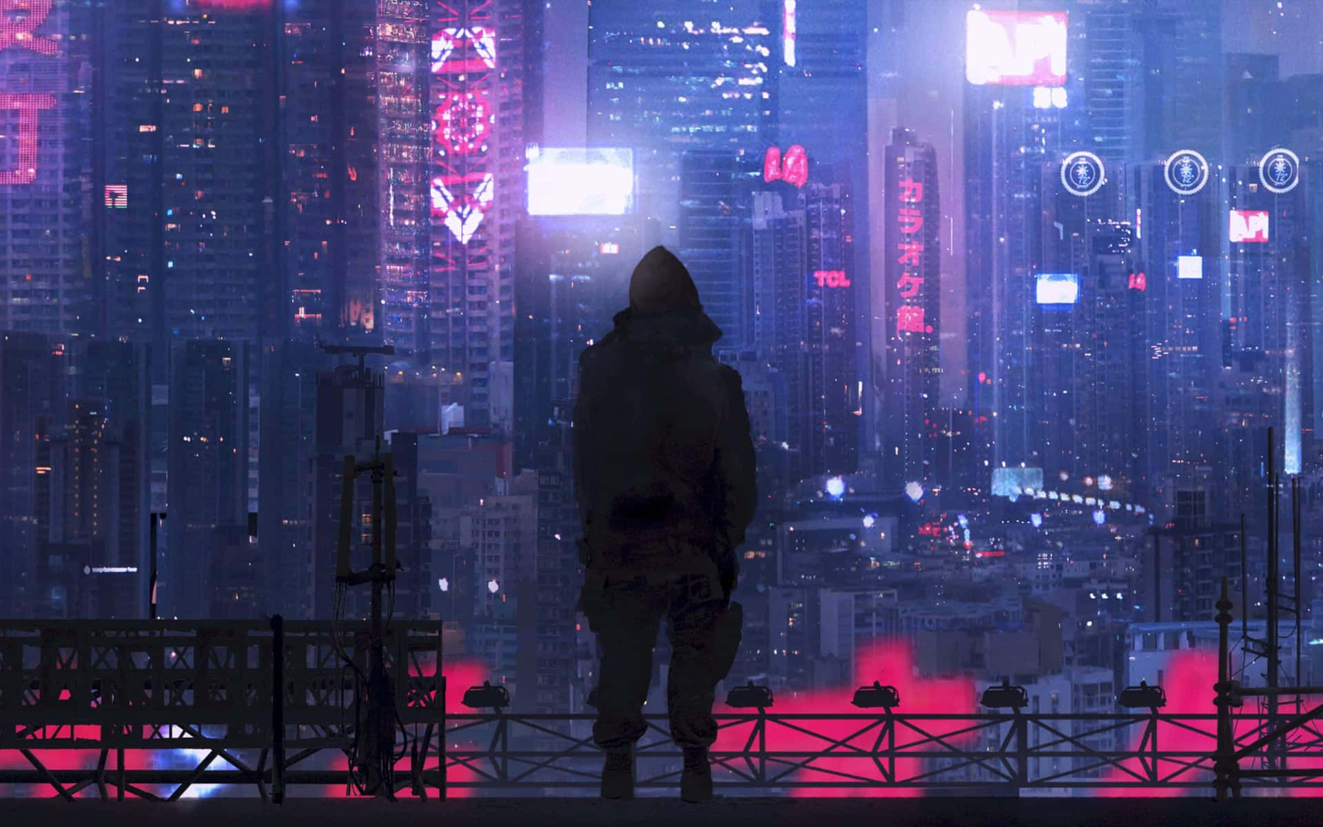 Take your tech to the future with this futuristic Cyberpunk Laptop Wallpaper