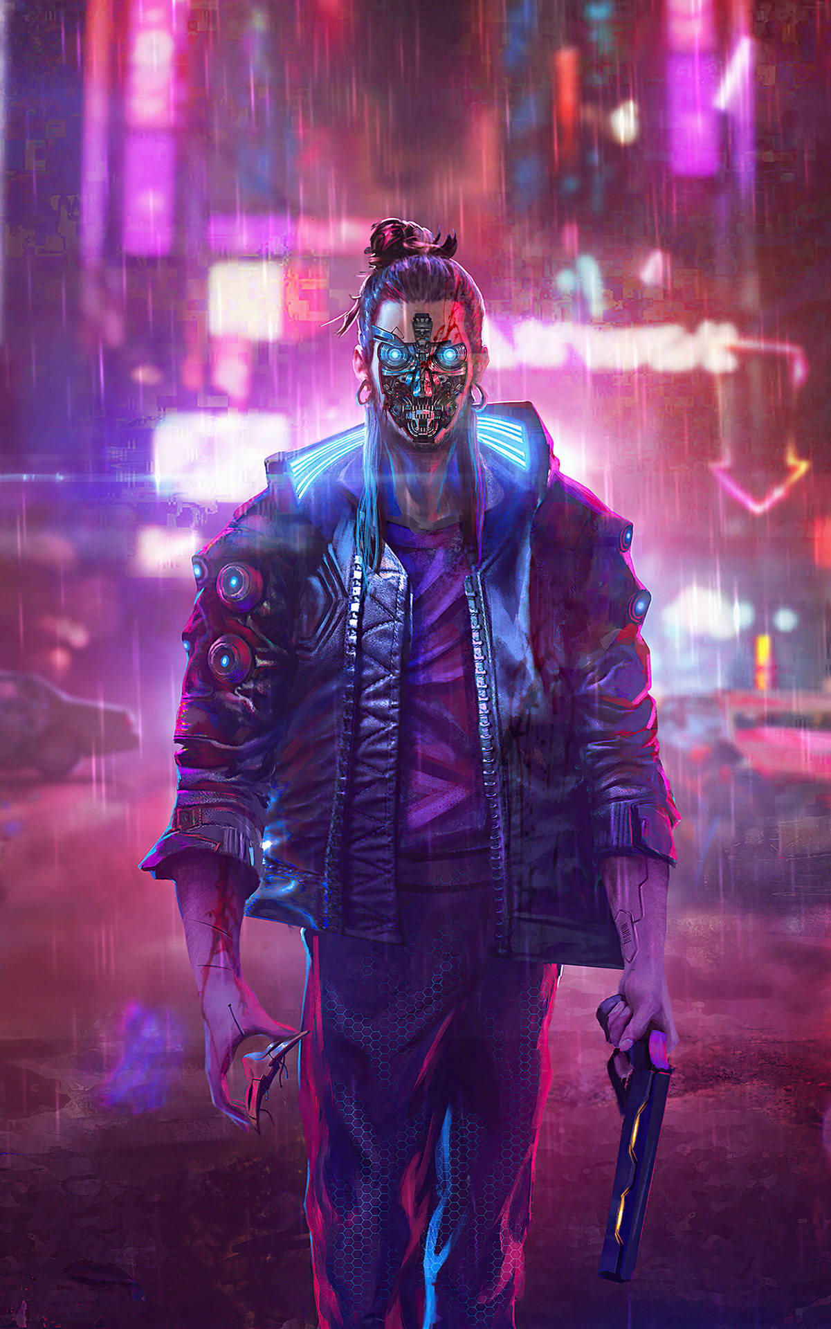 Cyberpunk Male Android Mercenary