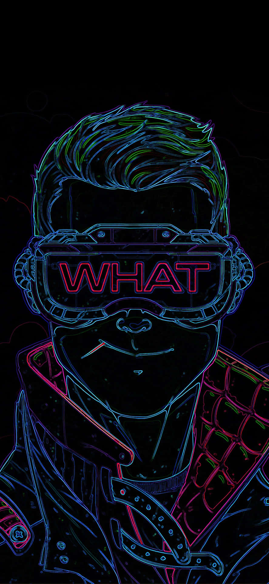 Cyberpunk Neon Portrait Wallpaper