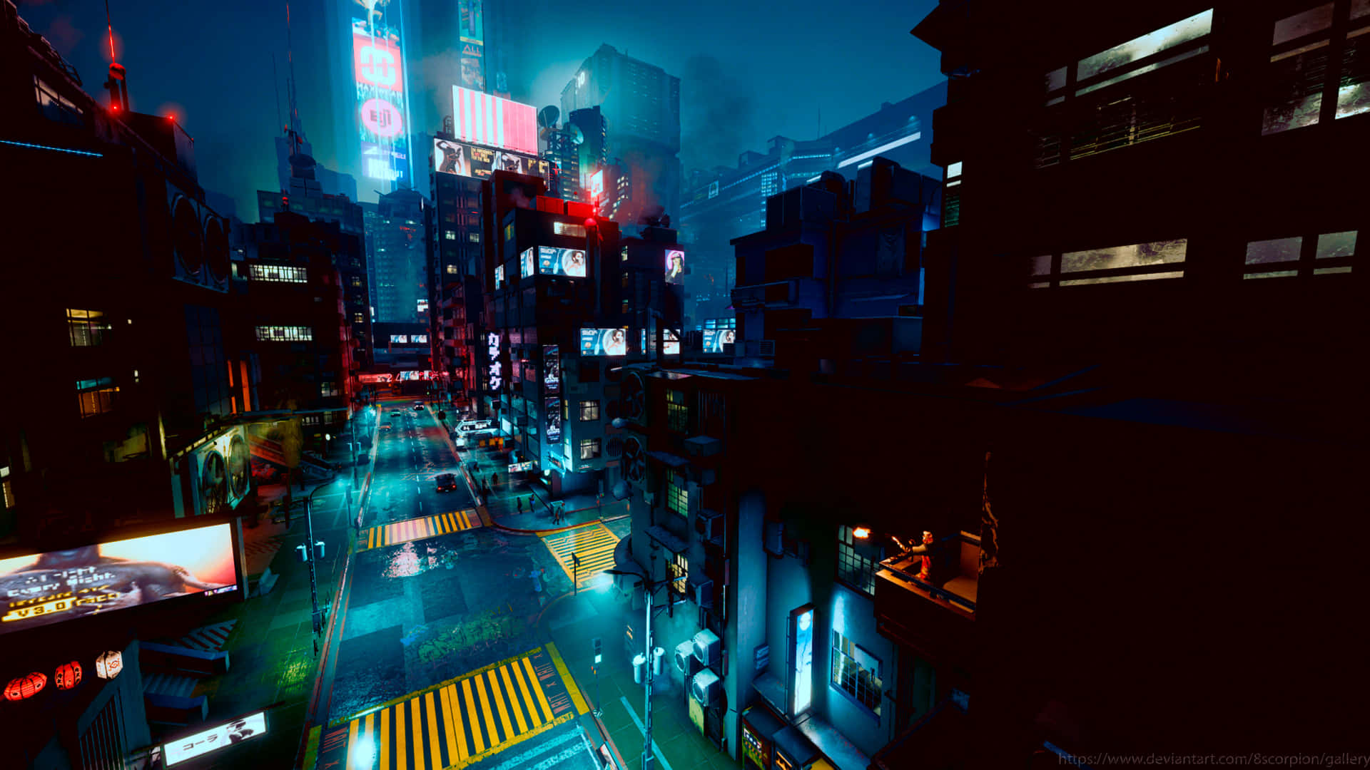 Premium Photo  Skyline of cyberpunk red neon city at night Giant