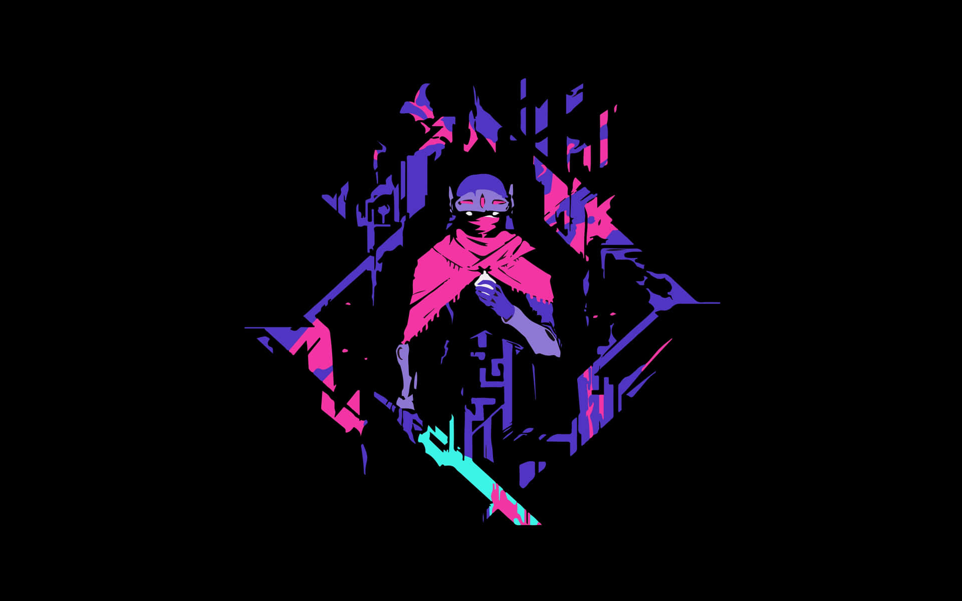 Karya Seni Ninja Cyberpunk Wallpaper