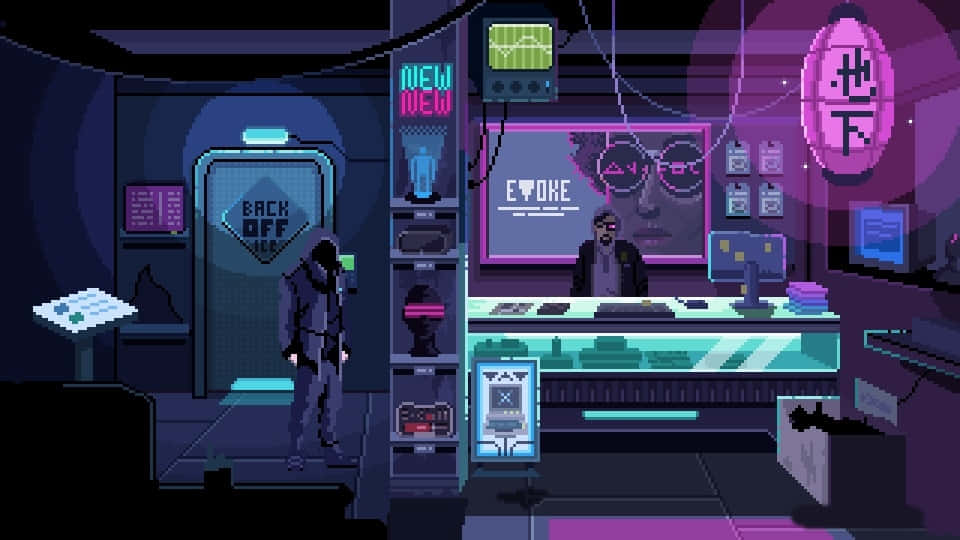 Benvenutinella Vivace E Illuminata Città Di Cyberpunk. Sfondo