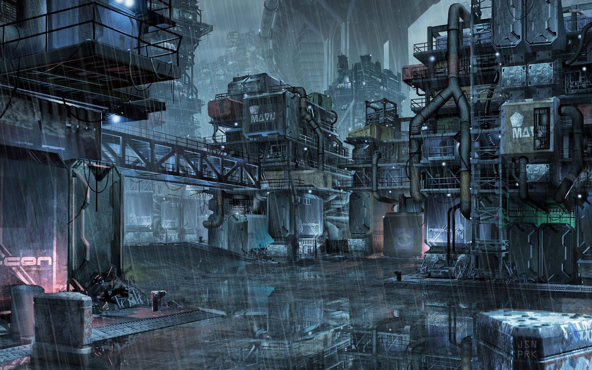 Welcome to The Slums Of The Future Wallpaper