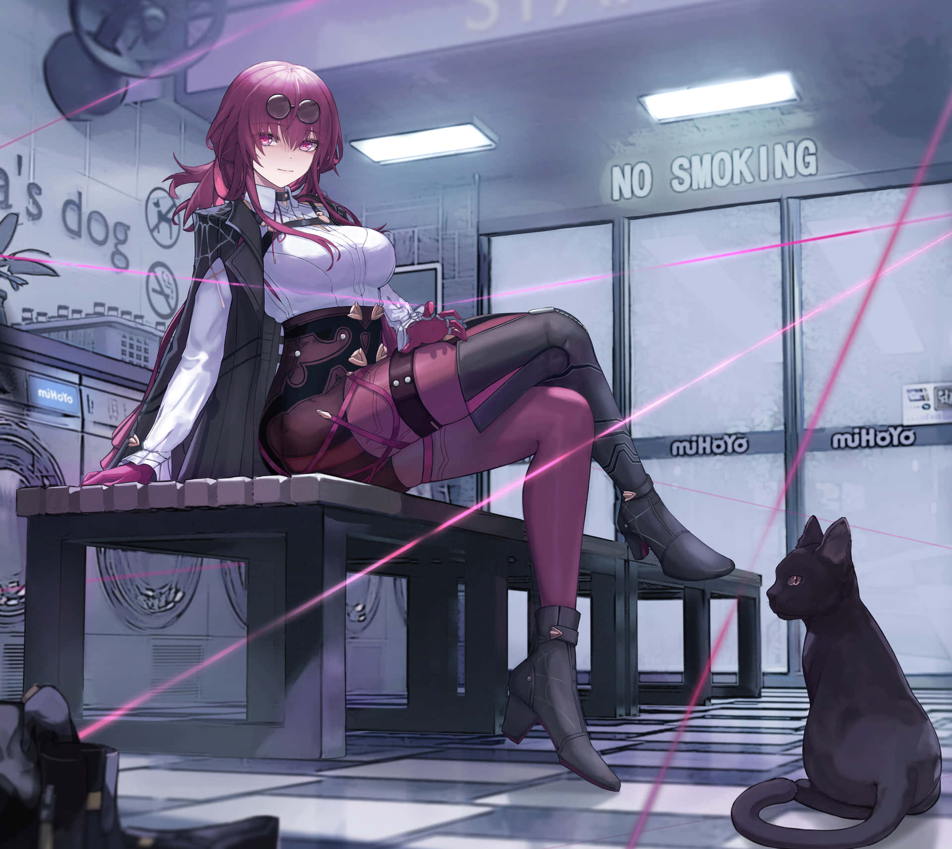 Cyberpunk Style Characterwith Cat Wallpaper