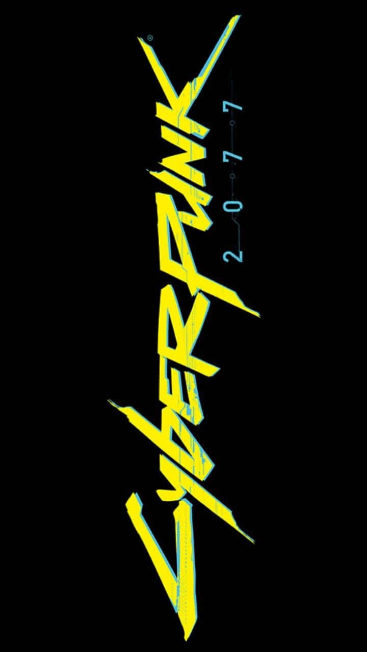 Cyberpunk2077 Logo Yellowon Black Wallpaper