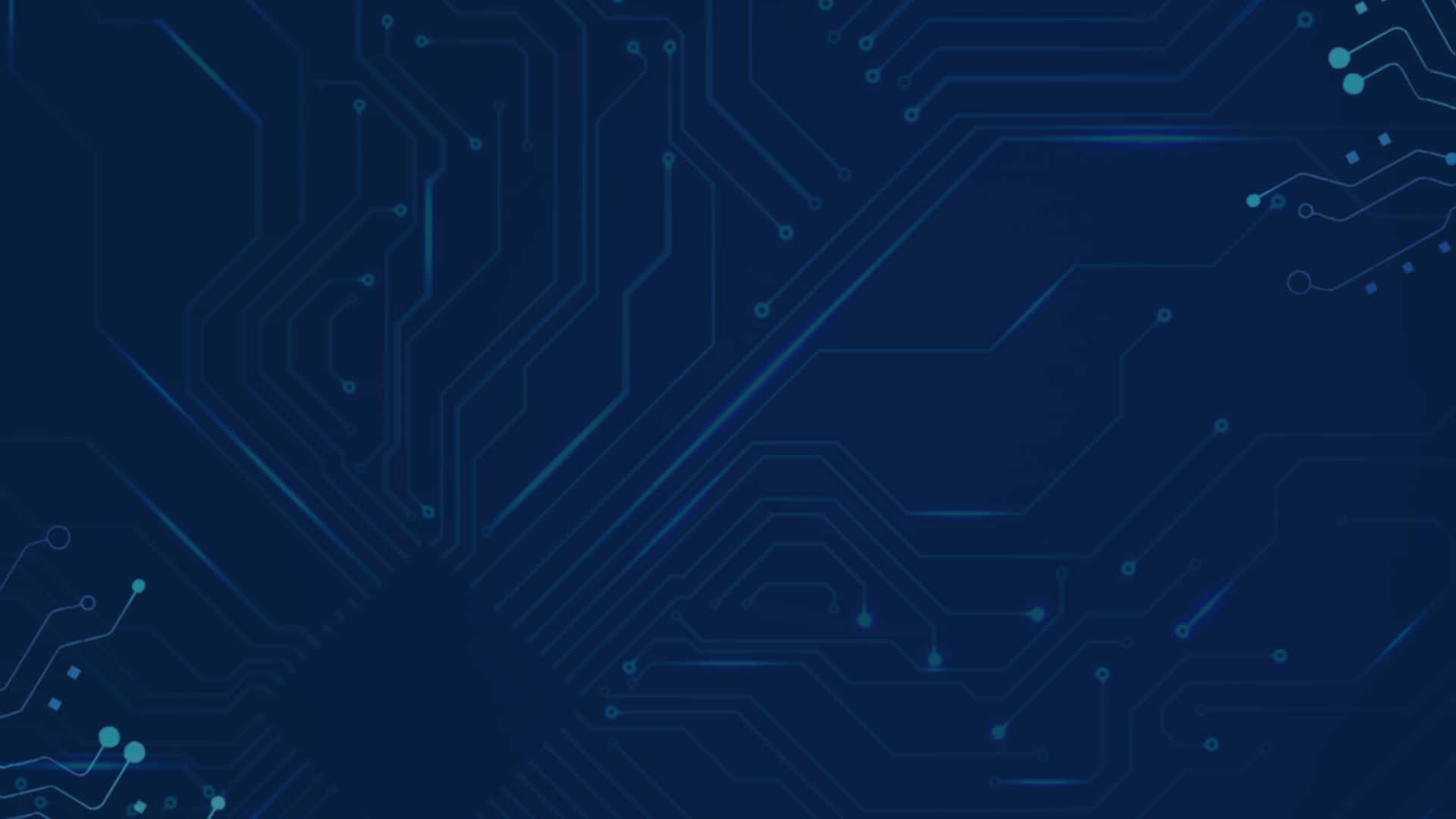 A Blue Circuit Board Background With Blue Lines