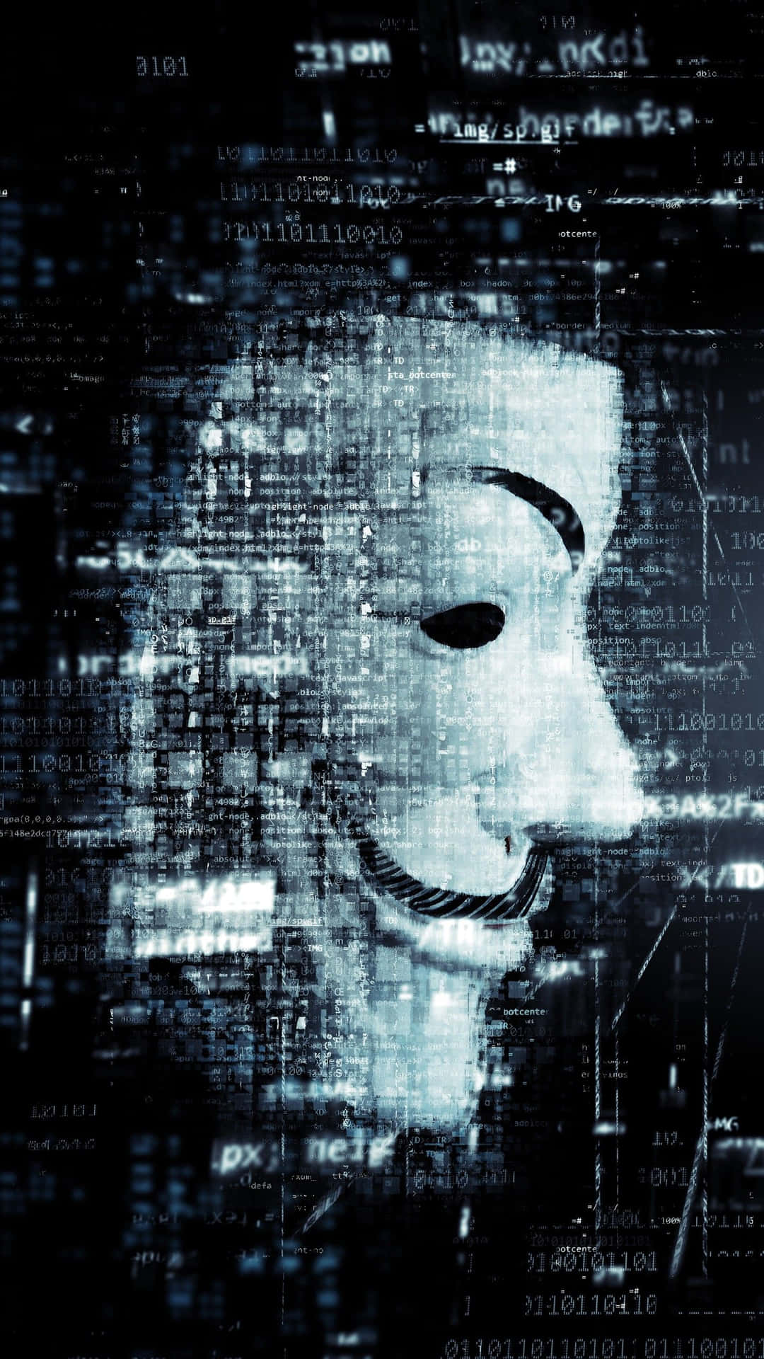 Cybersecurity Concept Hacker Mask Wallpaper