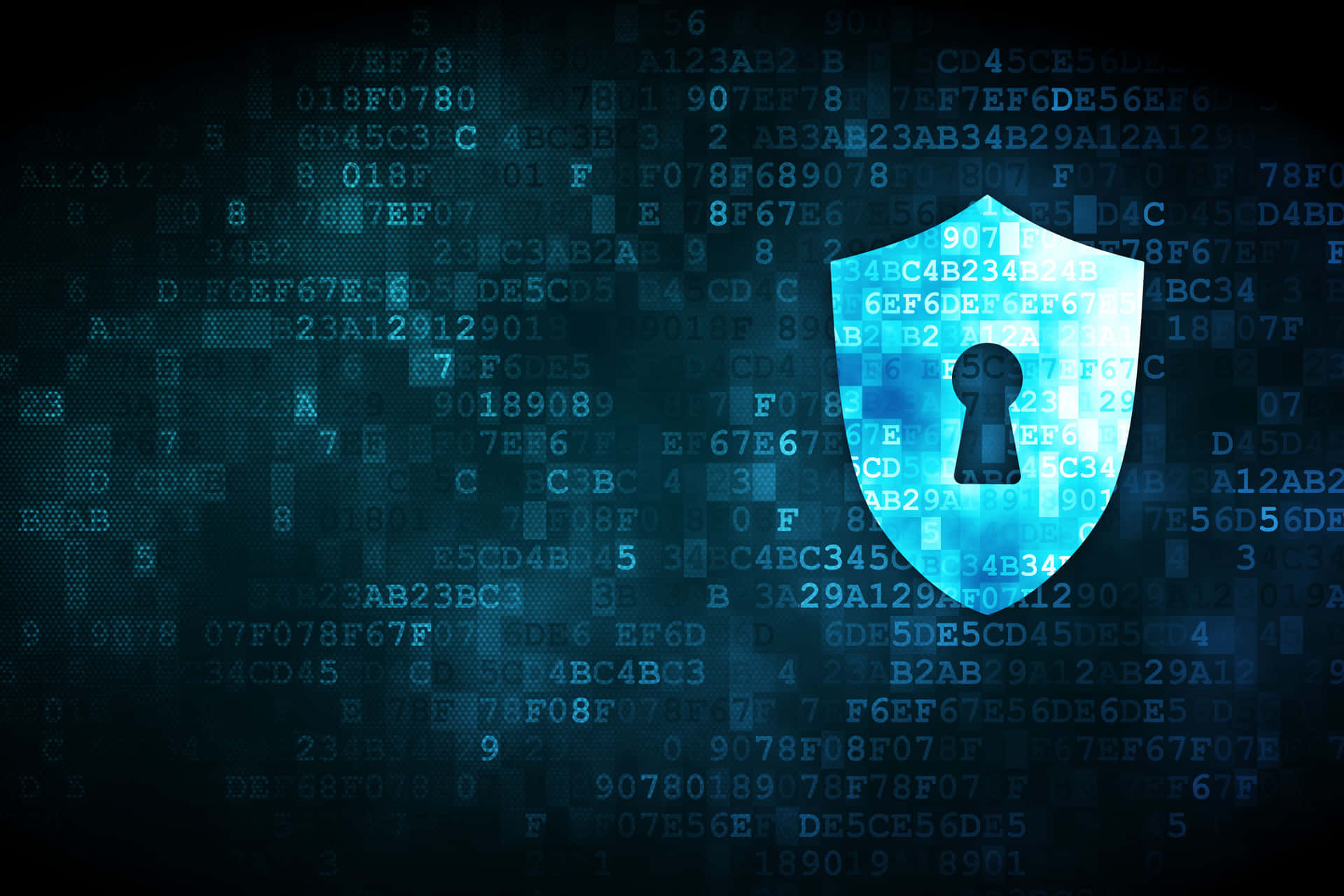Cybersecurity Digital Lock Shield Wallpaper