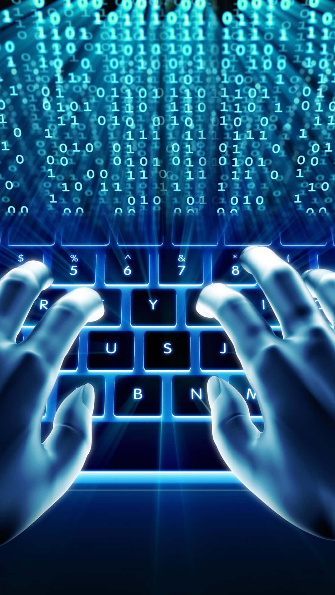 Cybersecurity Hacker Keyboard Wallpaper