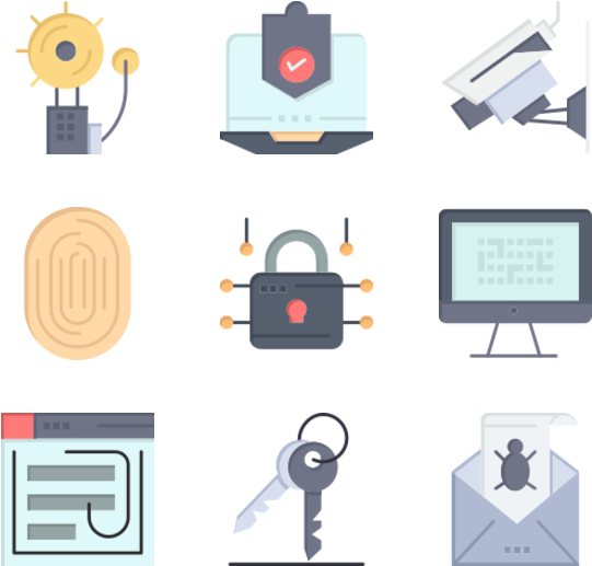 Cybersecurity Icons Set PNG