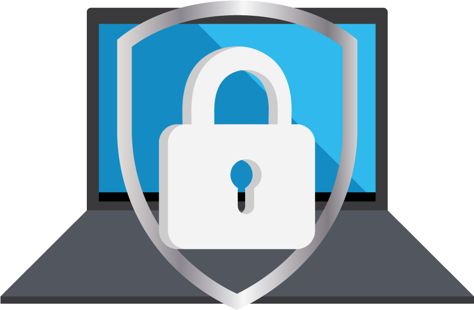 Cybersecurity Shieldand Padlock PNG