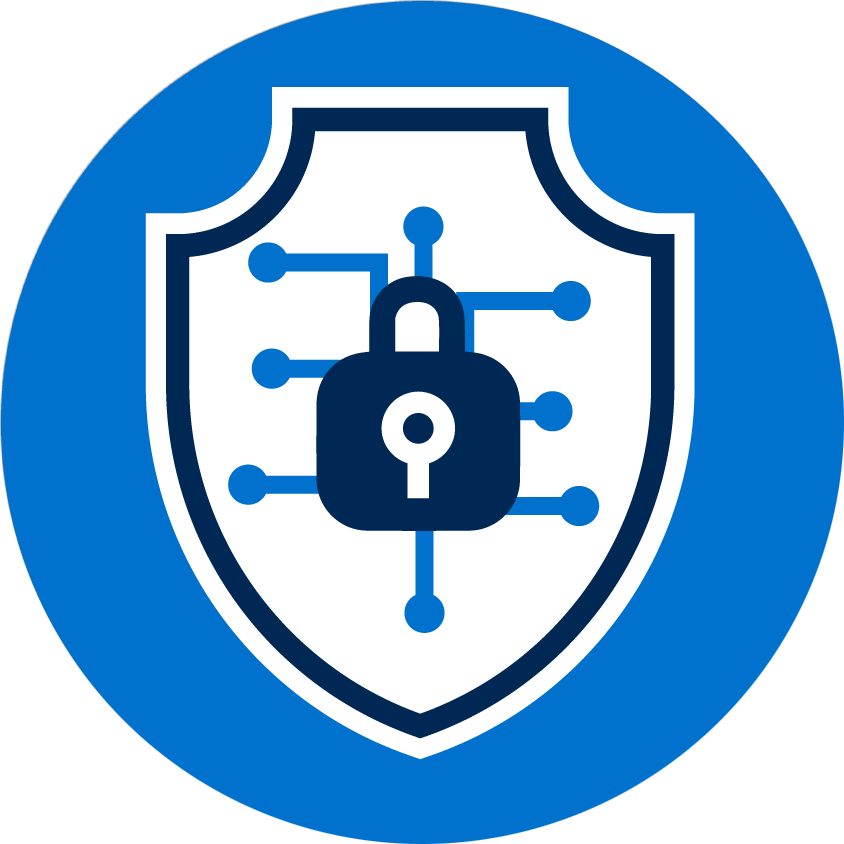 Cybersecurity Shieldand Padlock Icon PNG