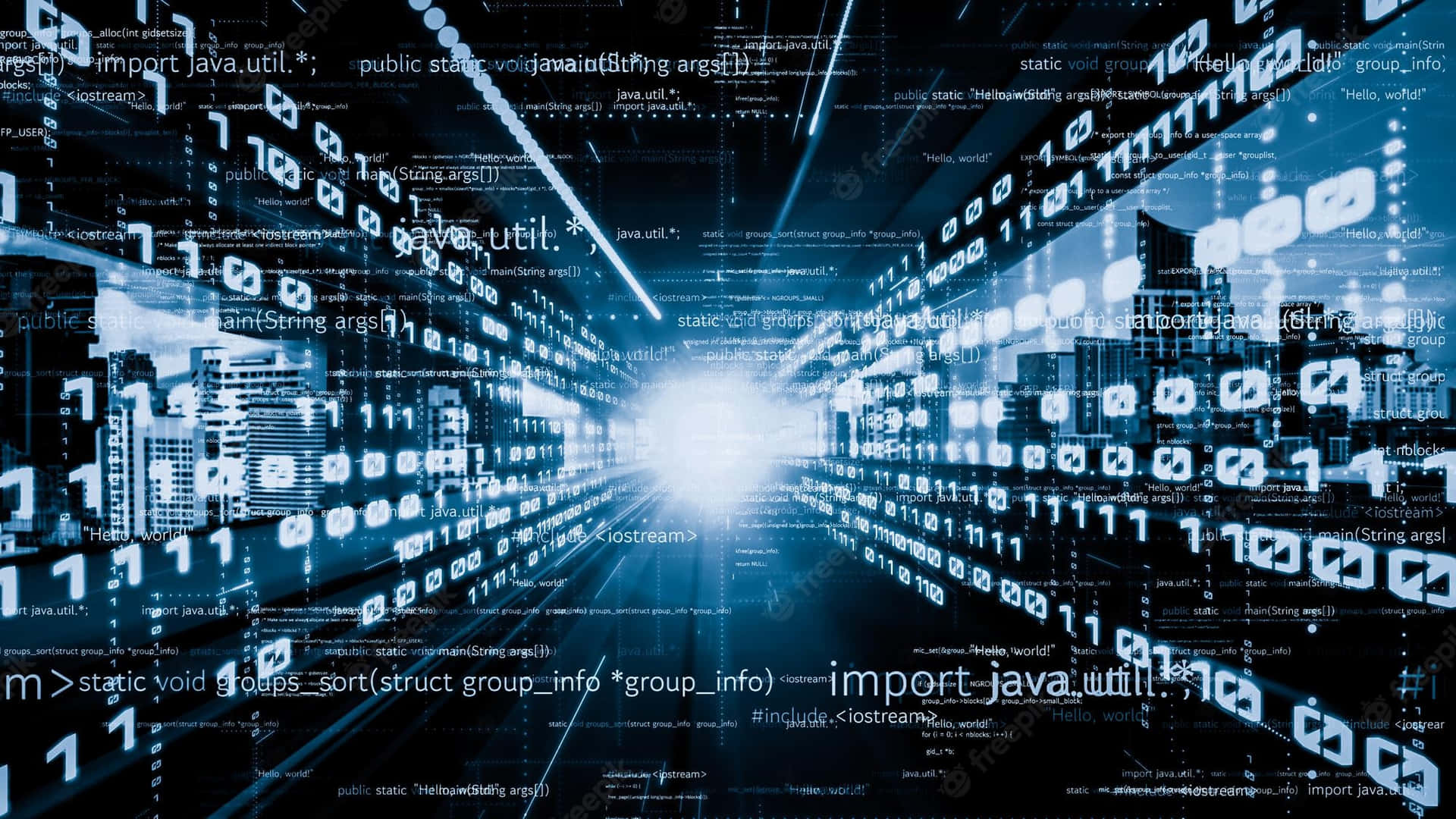 Cybertech Computer Code Wallpaper