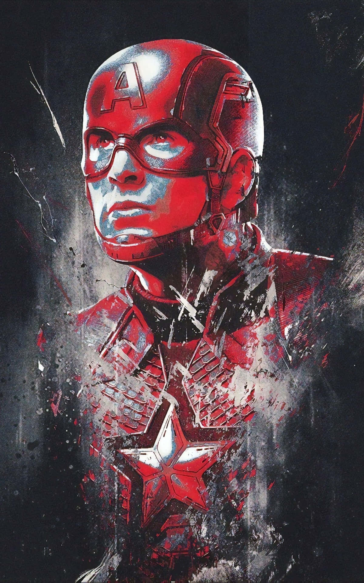 Cyborg Captain America Artwork Wallpaper
