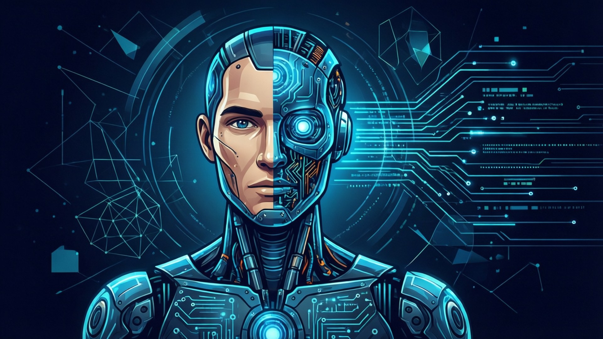 Cyborg Digital Vector Taustakuvat