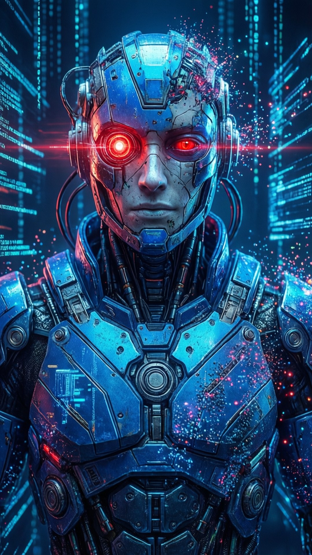 Cyborg Digitaler Krieger Wallpaper