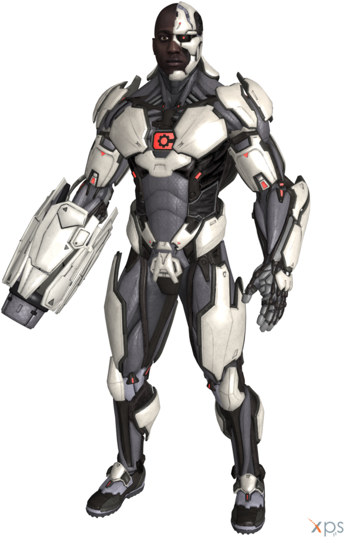 Cyborg Hero Full Body Armor PNG
