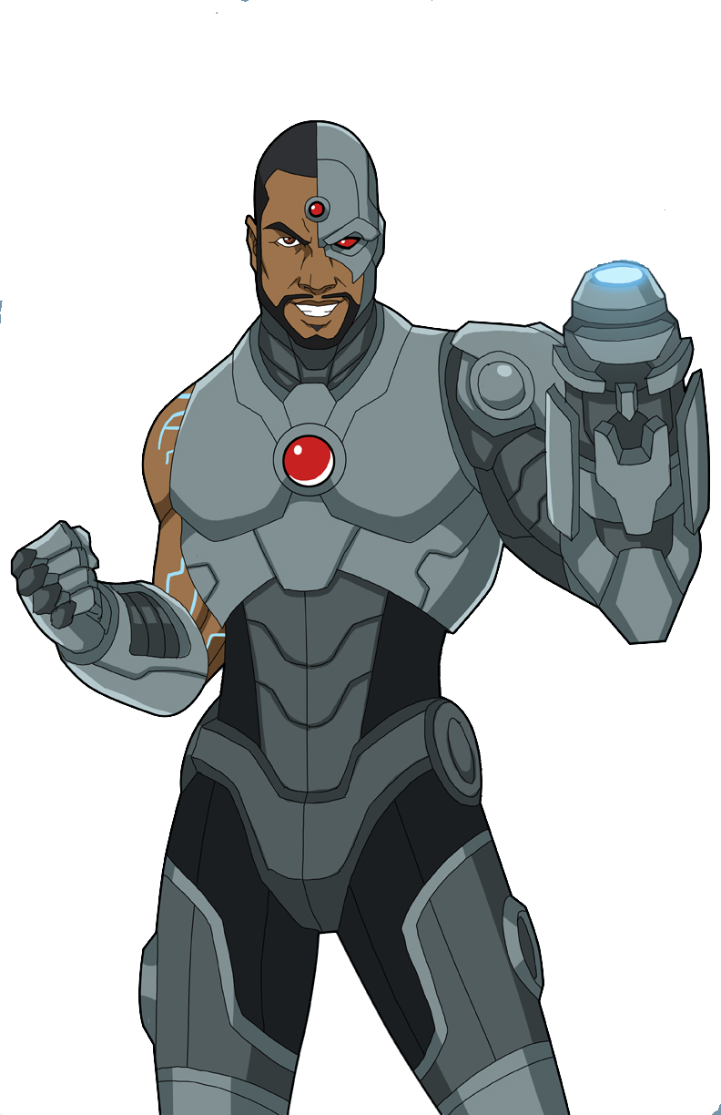 Cyborg Hero Illustration PNG