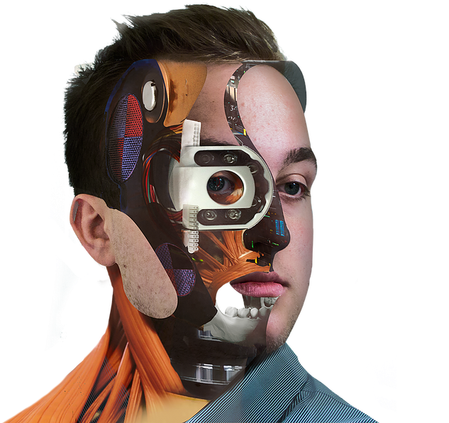 Cyborg Portrait Revealed PNG
