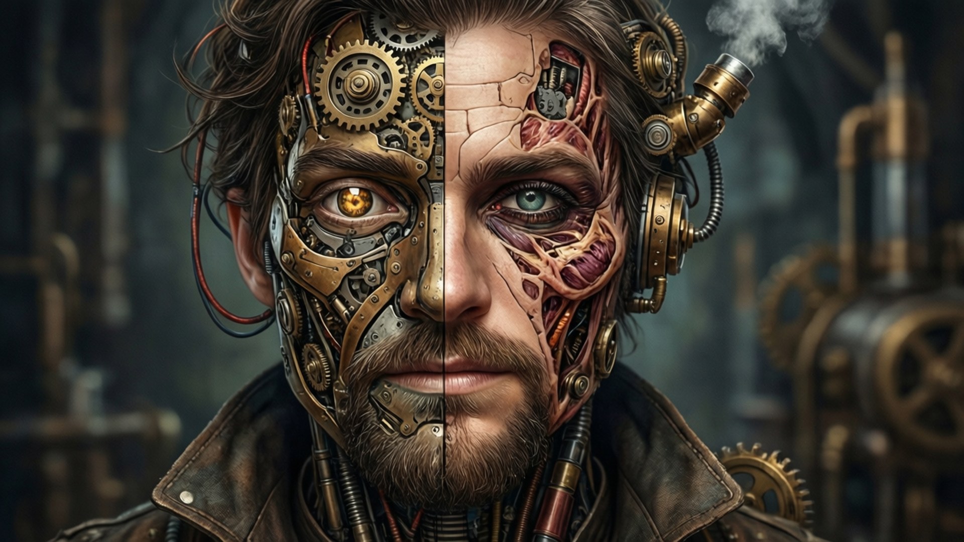 Cyborg Split Papéis de Parede