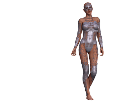 Cyborg Woman Concept Art PNG