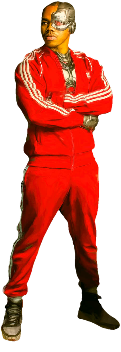 Download Cyborgin Red Tracksuit | Wallpapers.com