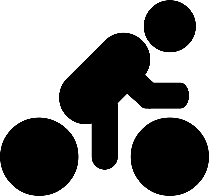 Cyclist Icon Silhouette PNG